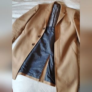 Mens Banana Republic Wool Blend Camel Coat